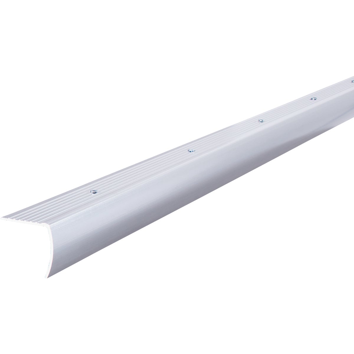 M-D Building Products 1-1/8 In. X 1-1/8 In. X 36 In. Polished Aluminum Stair Edging with Screw Nails Image 5