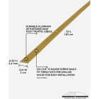 M-D Building Products 3/4 In. x 72 In. Satin Brass Aluminum Seam Binder with Screw Nails Image 2