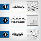 M-D Building Products 1-1/8 In. X 1-1/8 In. X 72 In. Polished Aluminum Stair Edging with Screw Nails Image 6