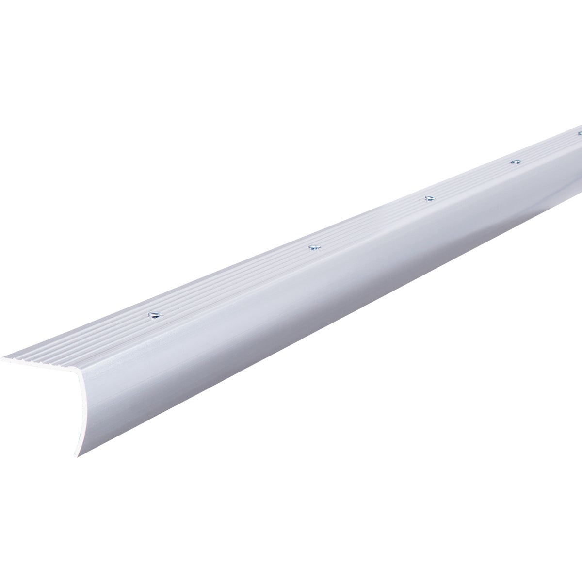 M-D Building Products 1-1/8 In. X 1-1/8 In. X 72 In. Polished Aluminum Stair Edging with Screw Nails Image 5