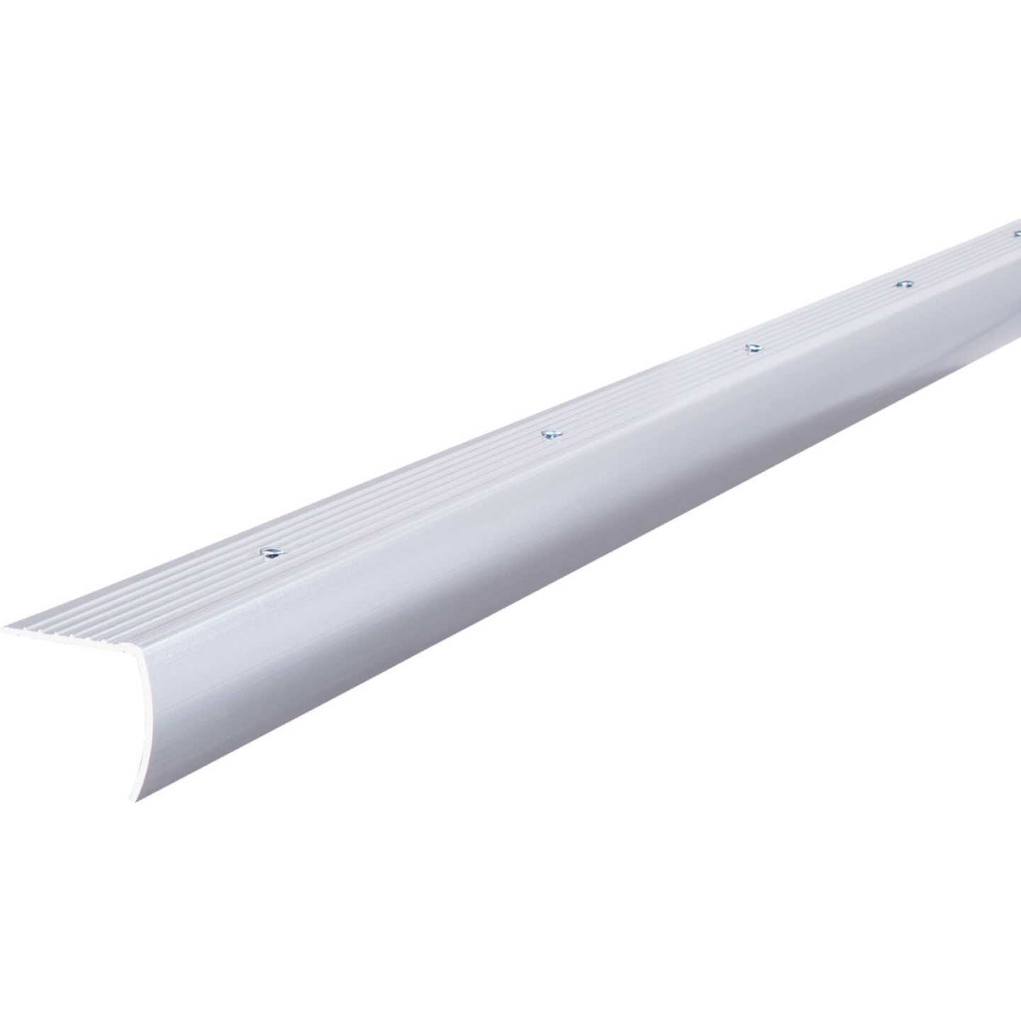 M-D Building Products 1-1/8 In. X 1-1/8 In. X 72 In. Polished Aluminum Stair Edging with Screw Nails Image 5