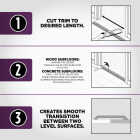 M-D Building Products 3/4 In. x 36 In. Satin Brass Aluminum Seam Binder with Screw Nails Image 6