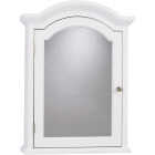 Zenith 20-1/8" W x 27-5/8" H x 6-1/2" D White Single Mirror Surface Mount Colonial Arch Medicine Cab Image 1