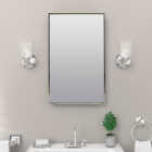 Zenith Stainless Steel 16.13 in W x 26.13 in H x 4.5 in D Single Mirror Surface/Recess Mount Medicine Cabinet Image 3