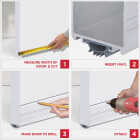 M-D Building Products Ultra 1.75 In. W. x 3.5 In. H. x 36 In. L. Aluminum & Vinyl Silver color Door Bottom Image 3