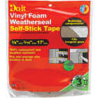 Do it 3/8 In. W x 3/16 In. T x 17 Ft. L Brown Vinyl Foam Weatherstrip Tape Image 2