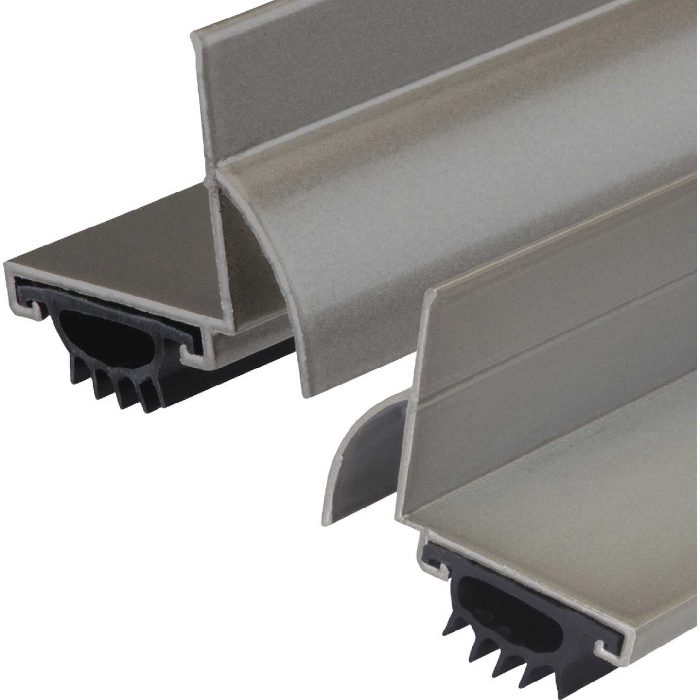 M-D Building Products 1.75 In. W. x 1.625 In. H. x 36 In. L. Aluminum Satin Nickel Door Bottom Image 6