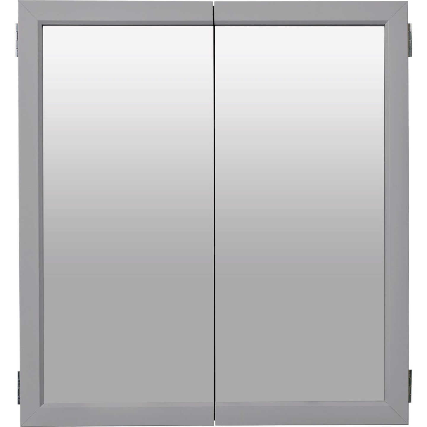 Zenna Home Gray 24 In. W x 26 In. H x 4.5 In. D Bi-View Surface Mount Framed Medicine Cabinet Image 1