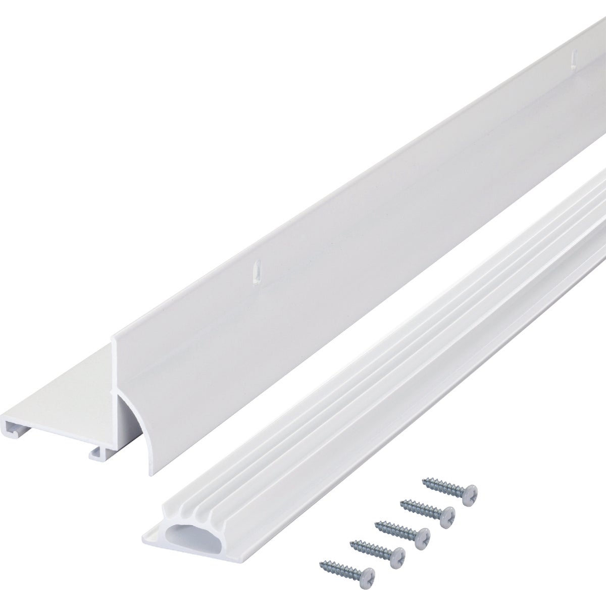 M-D Building Products 1.75 In. W. x 1.625 In. H. x 36 In. L. Aluminum White Door Bottom Image 6