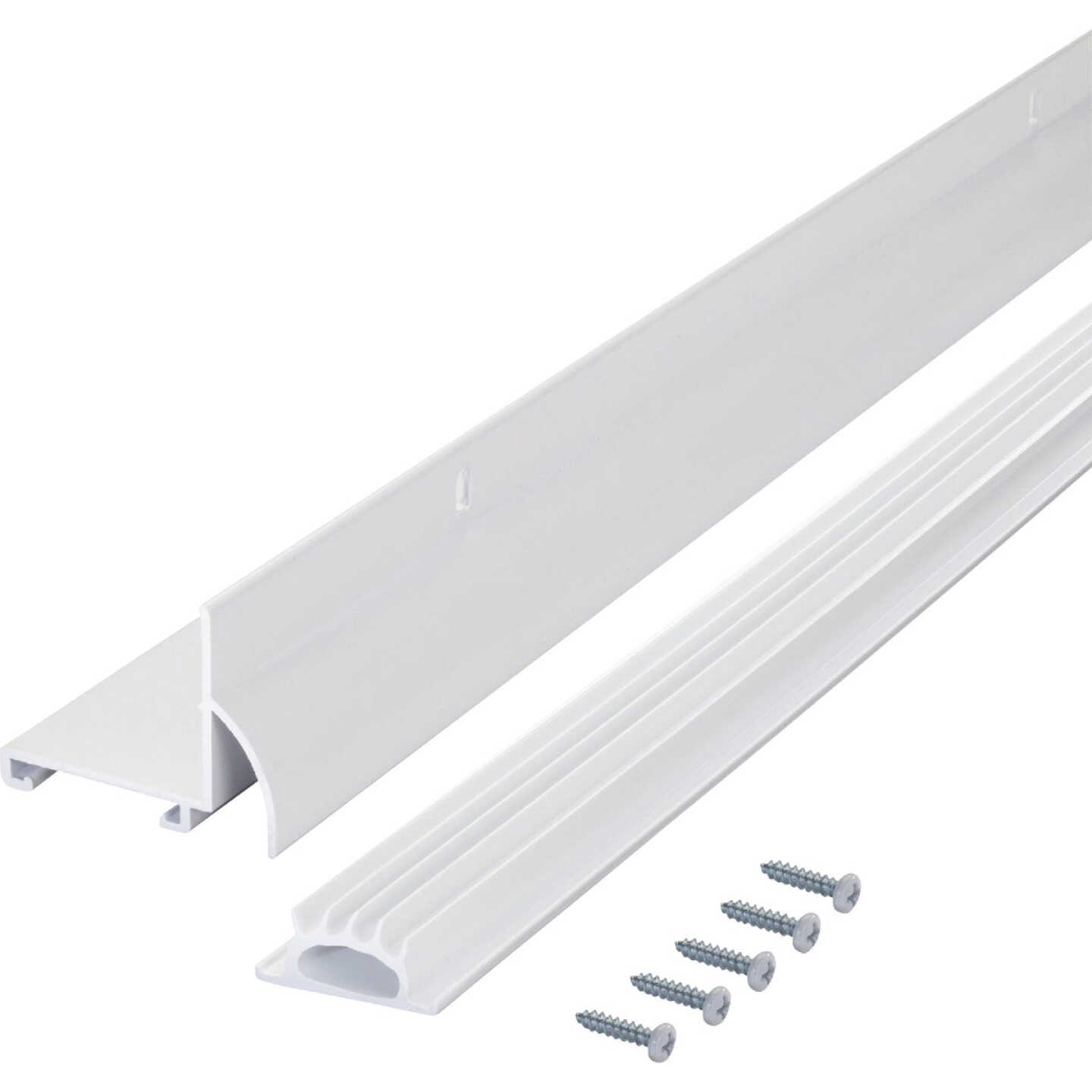 M-D Building Products 1.75 In. W. x 1.625 In. H. x 36 In. L. Aluminum White Door Bottom Image 6