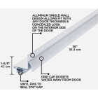 M-D Building Products 1.75 In. W. x 1.625 In. H. x 36 In. L. Aluminum White Door Bottom Image 2