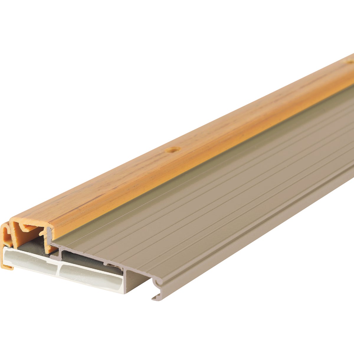 M-D Building Products 4-9/16 In. x 1-3/8 In. x 36 In. Satin Nickel Adjustable Aluminum Thermal Break Threshold