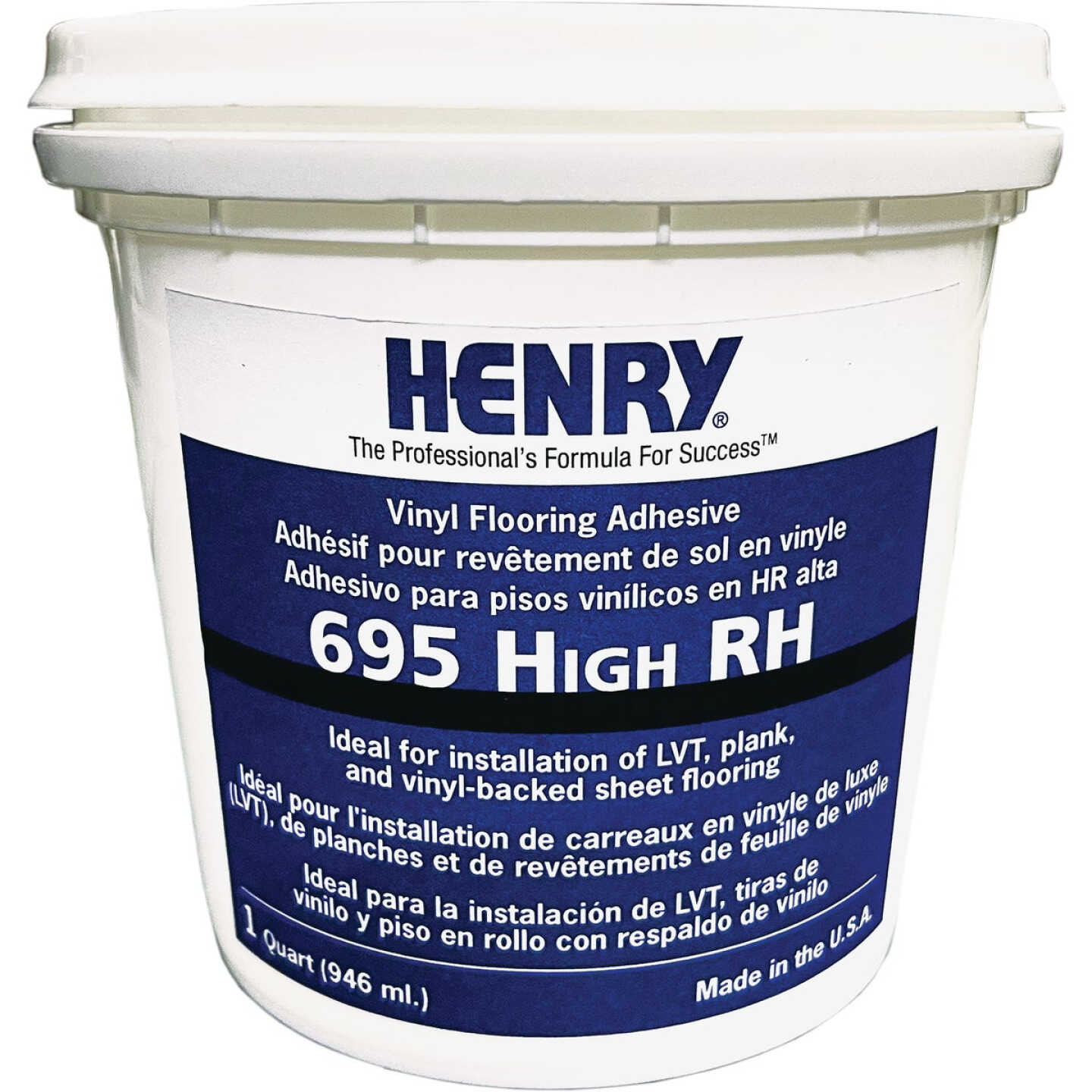 Henry 695 High RH Vinyl Floor Adhesive, 1 Qt. Image 1