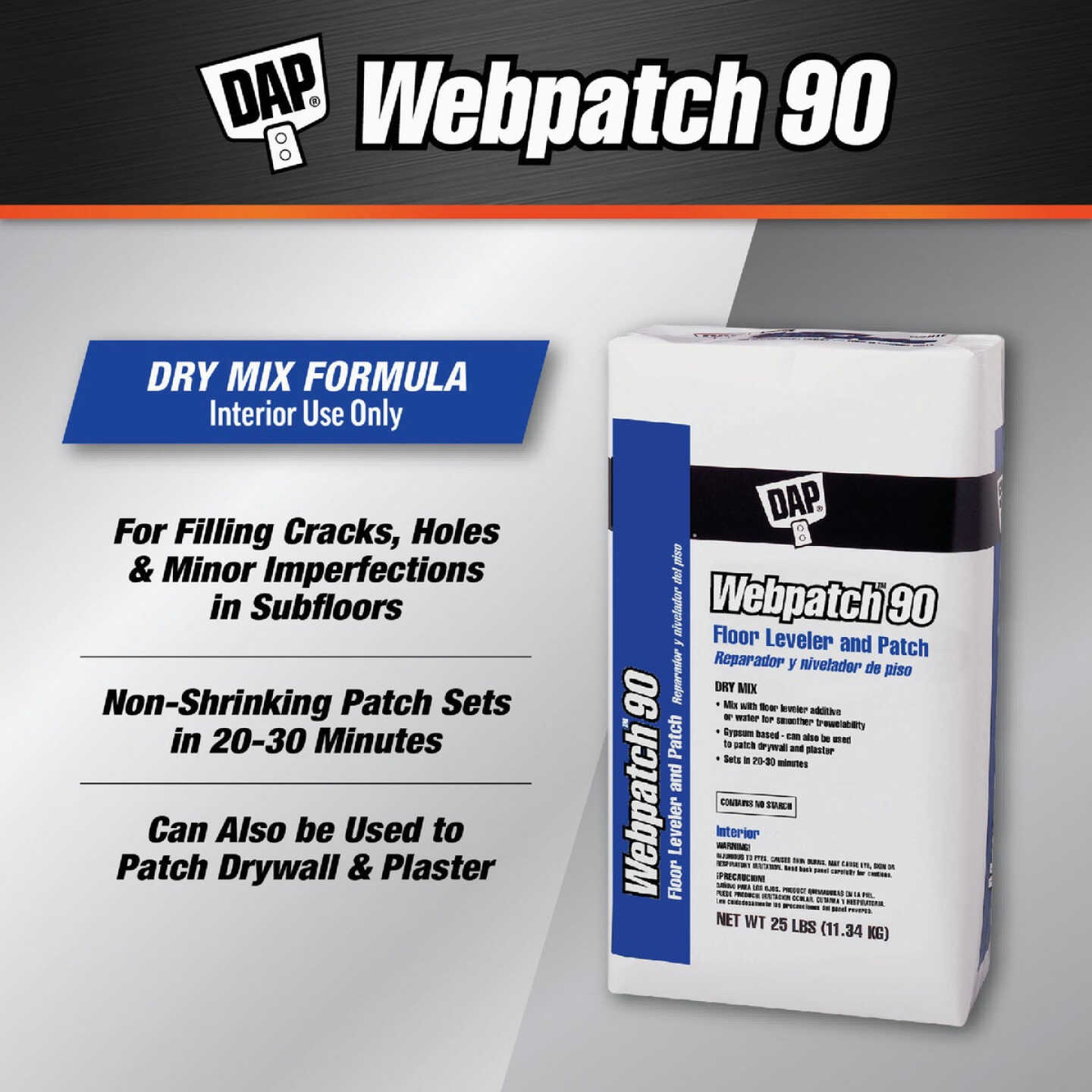 DAP Webpatch 90 Floor Leveler and Patch, Off White, 4 Lbs. Image 2