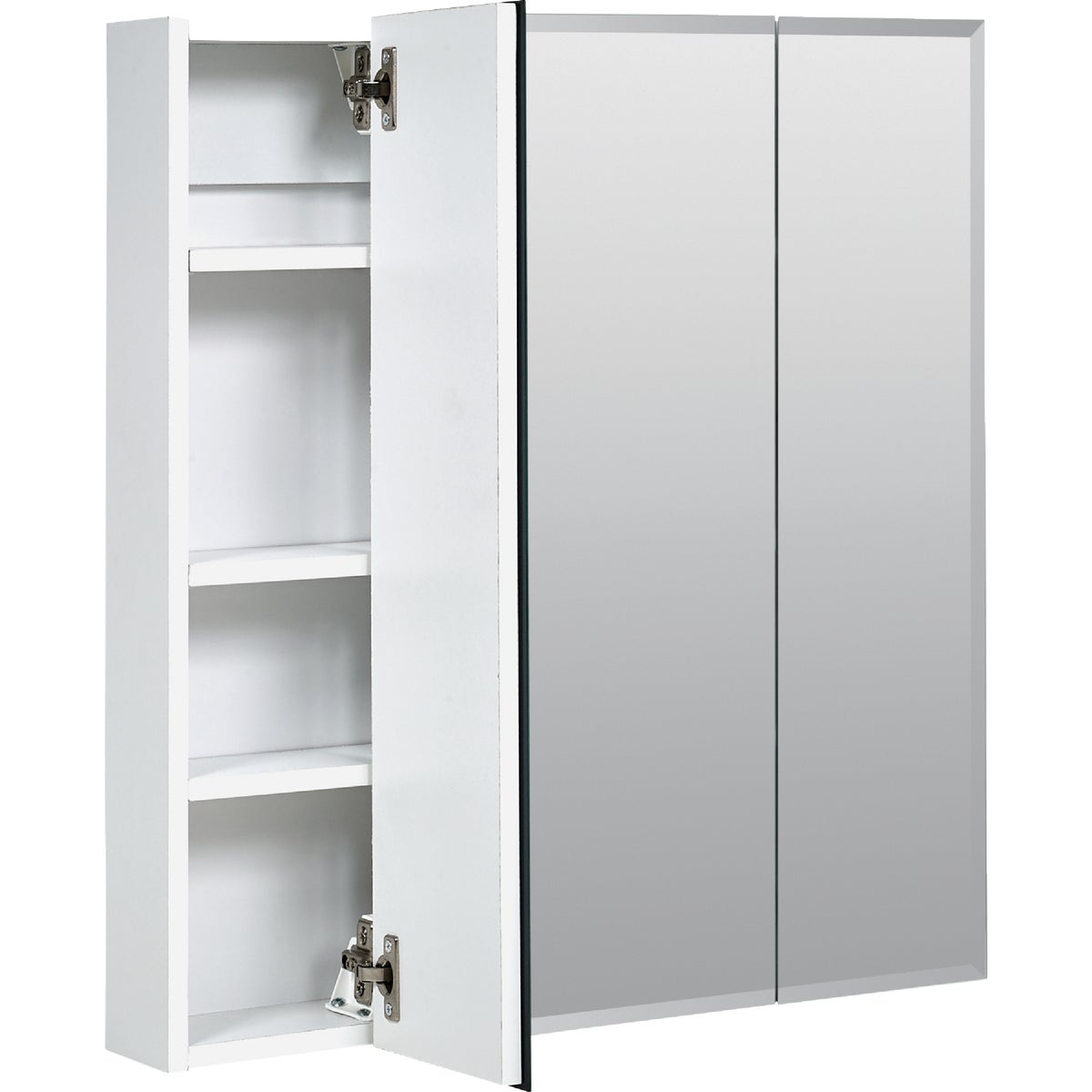 Zenith Frameless Beveled 23-5/8 In. W x 25-1/2 In. H x 4-1/2 In. D Tri-View Surface Mount Medicine Cabinet Image 4