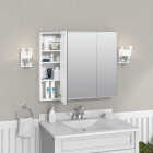 Zenith Frameless Beveled 35-7/8 In. W x 29-7/8 In. H x 4-1/2 In. D Tri-View Surface Mount Medicine Cabinet Image 3