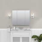 Zenith Frameless Beveled 35-7/8 In. W x 29-7/8 In. H x 4-1/2 In. D Tri-View Surface Mount Medicine Cabinet Image 2