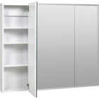 Zenith Frameless Beveled 35-7/8 In. W x 29-7/8 In. H x 4-1/2 In. D Tri-View Surface Mount Medicine Cabinet Image 4