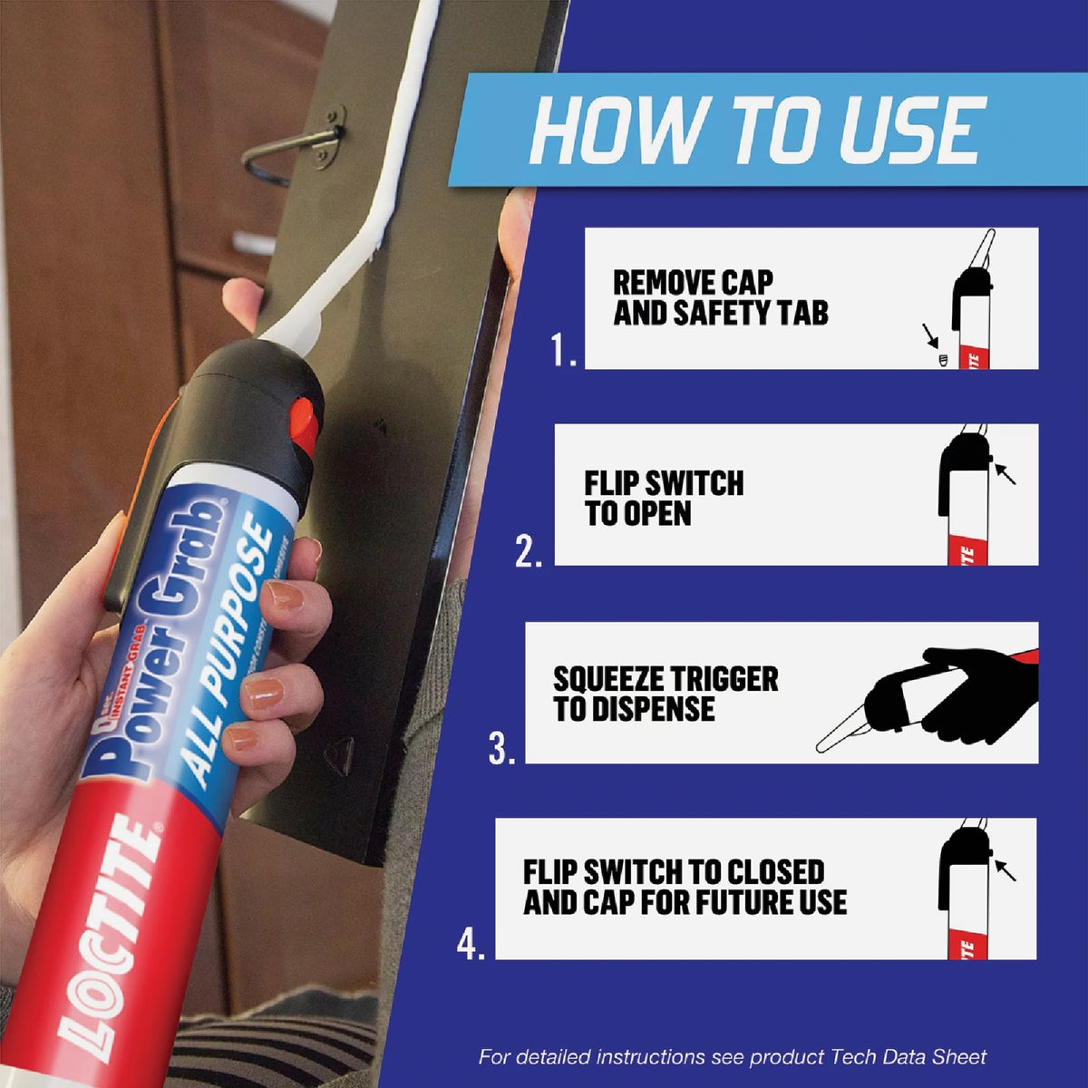 LOCTITE Power Grab Express 7.5 Oz. All-Purpose Construction Adhesive Image 3