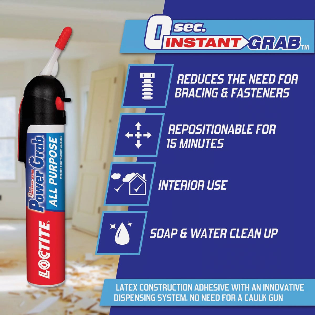 LOCTITE Power Grab Express 7.5 Oz. All-Purpose Construction Adhesive Image 5