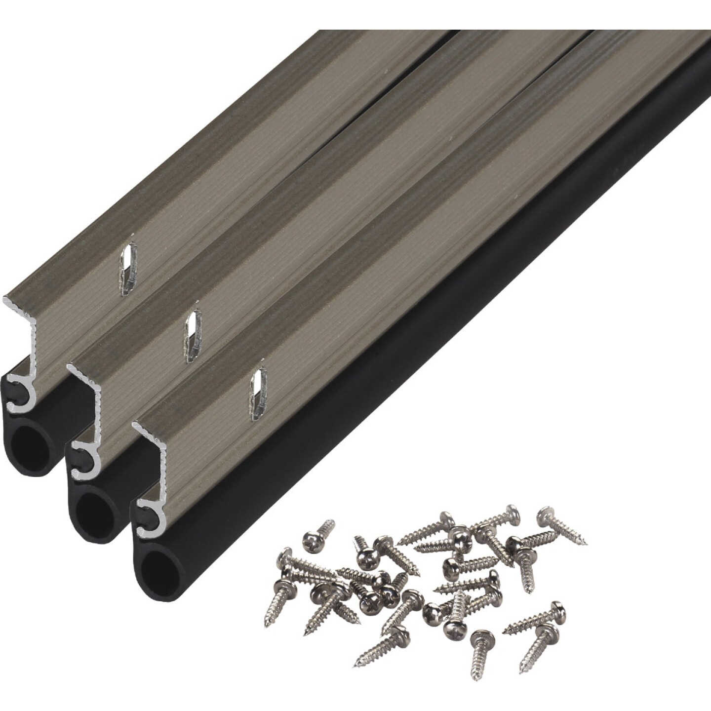 M-D Building Products Satin Nickel Aluminum and Vinyl Screw-on Top and Sides Door Seal Kit Image 7