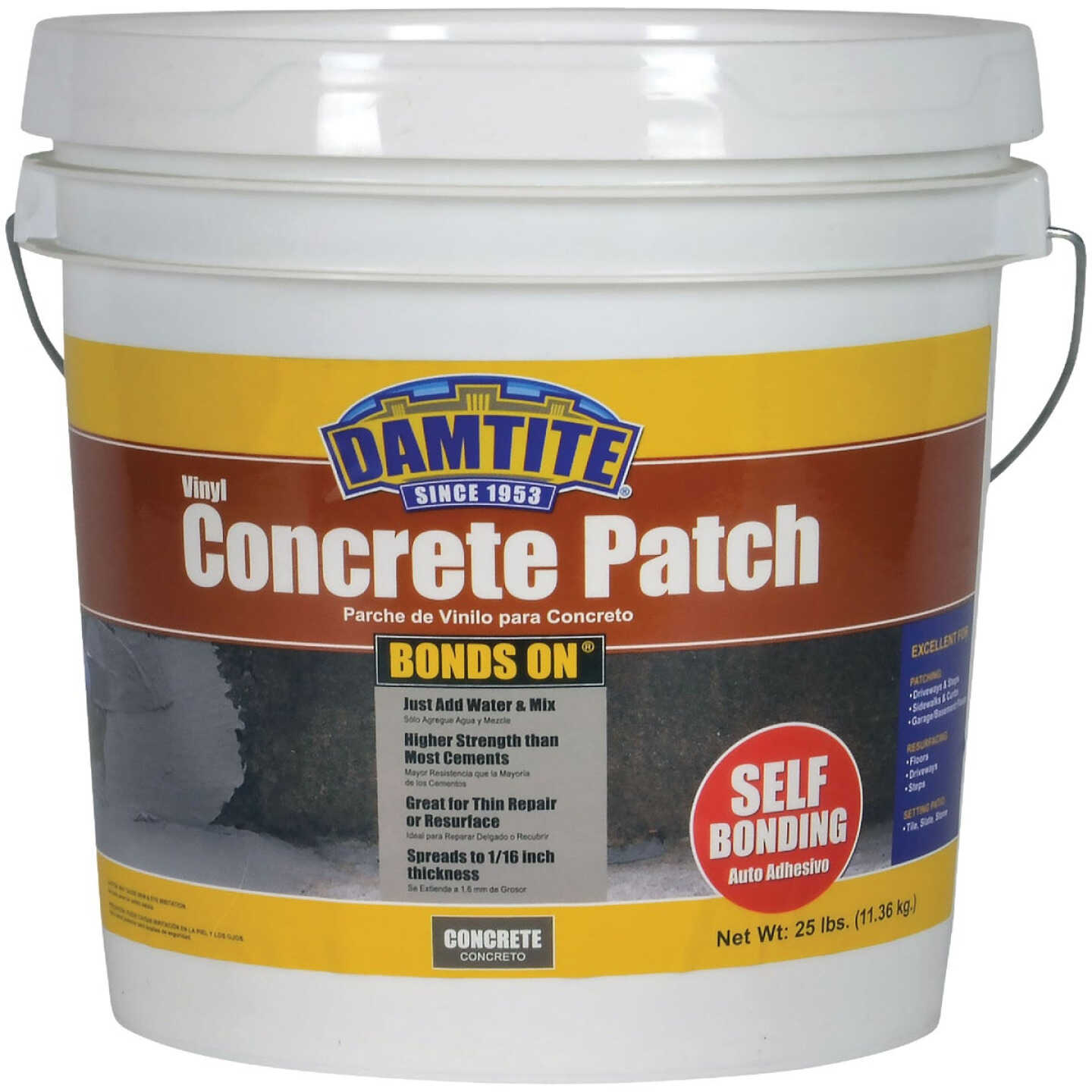Damtite BondsOn 25 Lb. Gray Ready-to-Use Vinyl Concrete Patch Image 1