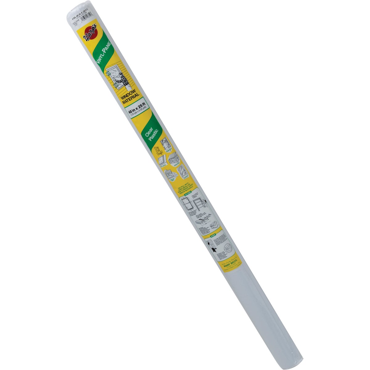 Warp's Vinyl-Pane 48 In. x 25 Ft. x 8 Mil. Clear Vinyl Sheeting