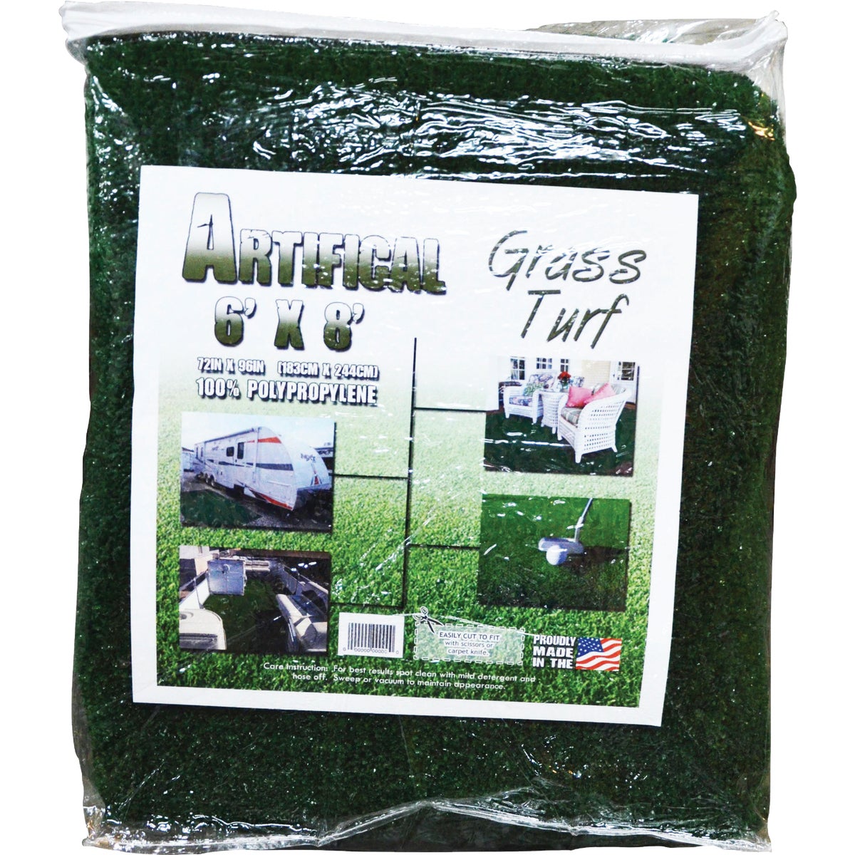 Garland Rug 6 Ft. x 8 Ft. Indoor/Outdoor Artificial Grass Area Rug Image 2