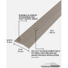 M-D Building Products 2 In. X 72 In. Pewter Aluminum Carpet Trim with Screw Nails Image 2