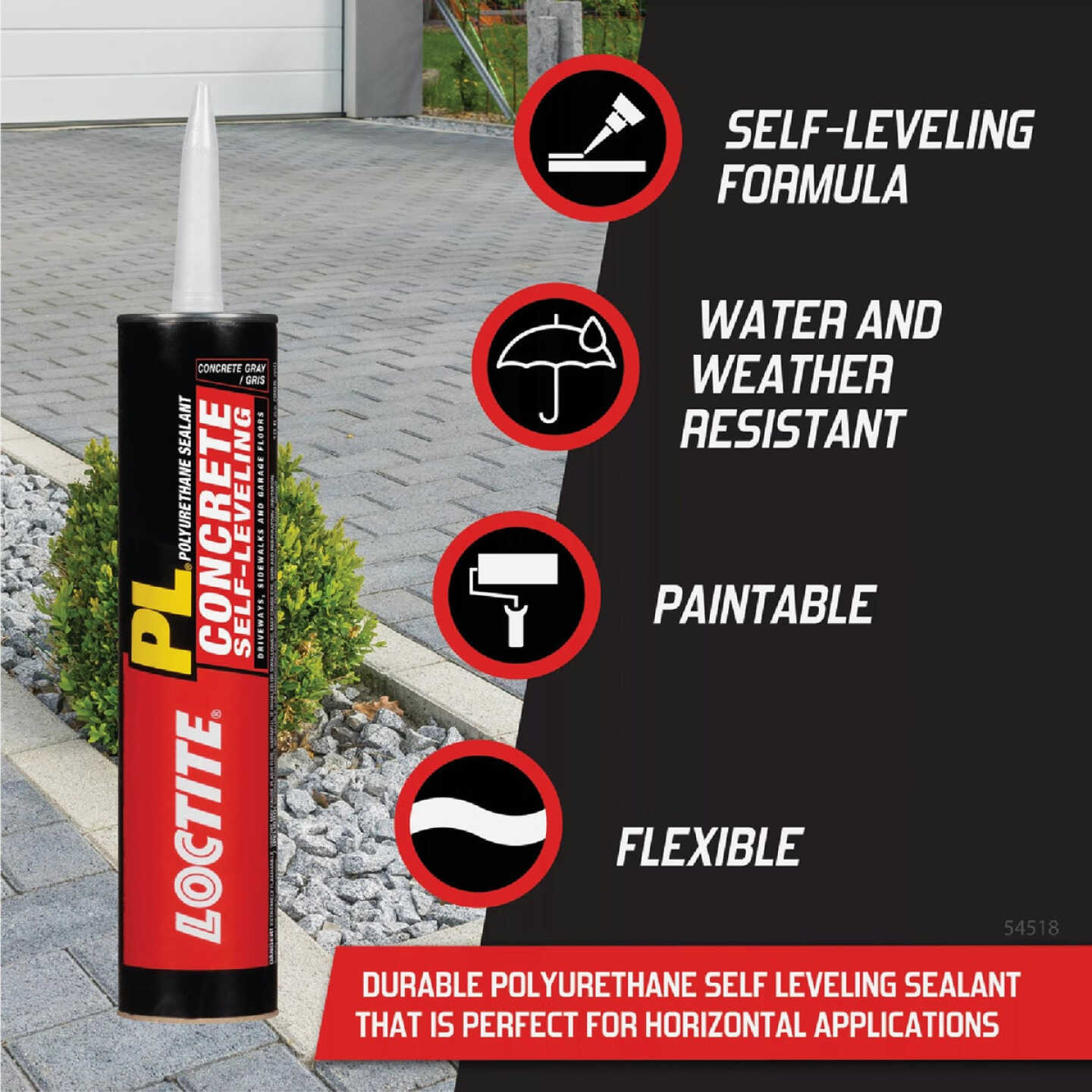 Loctite Pl Self-Leveling Sealant 10 Oz Limestone Gray Concrete Sealant Image 5