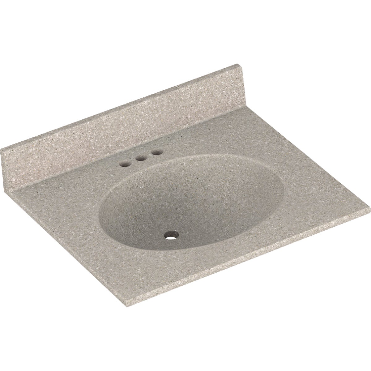 Bertch Oasis 25 In. x 22 In. Cast Polymer Starlight Vanity Top with Oval Bowl