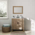 Zenna Home 20 In. x 26 In. Palomino Tan Framed Wall Mirror Image 3