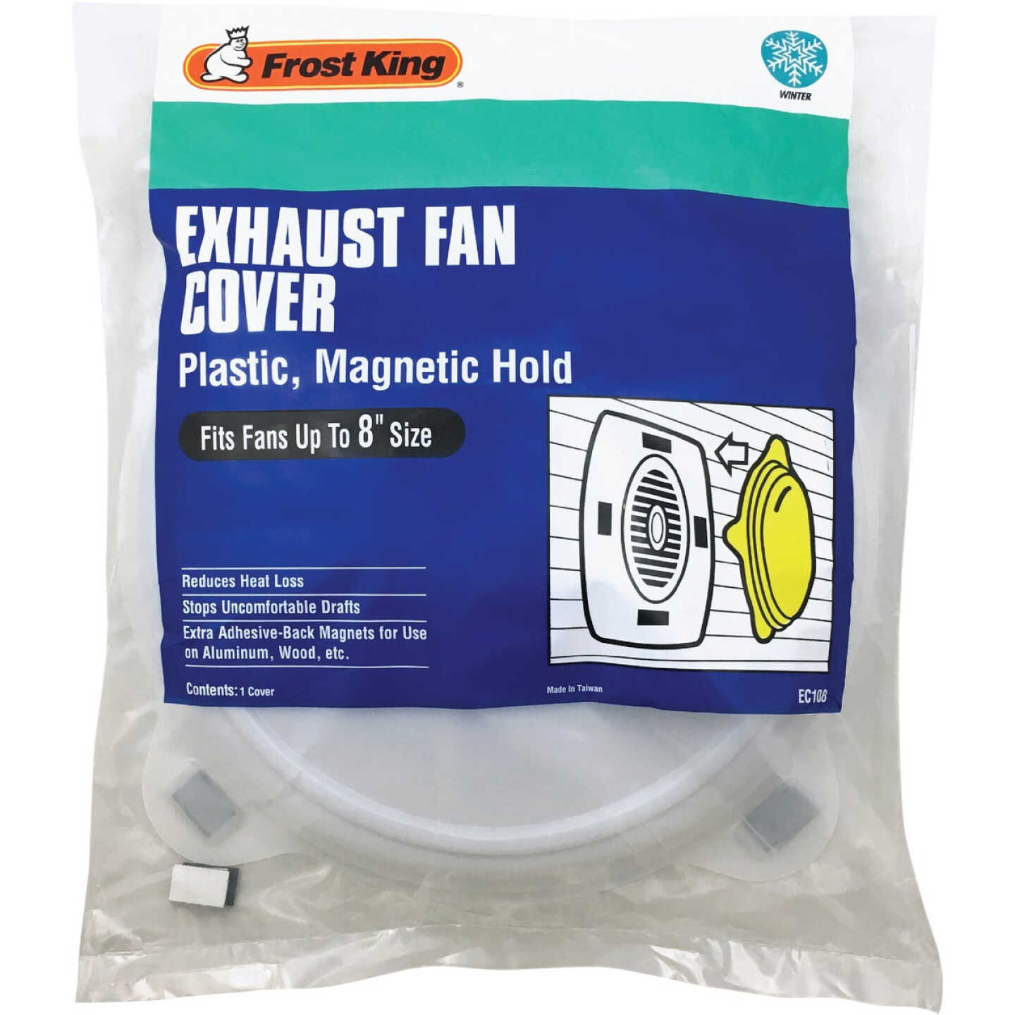 Frost King 10-1/4 In. Dia. White Plastic Exhaust Fan Cover Image 1