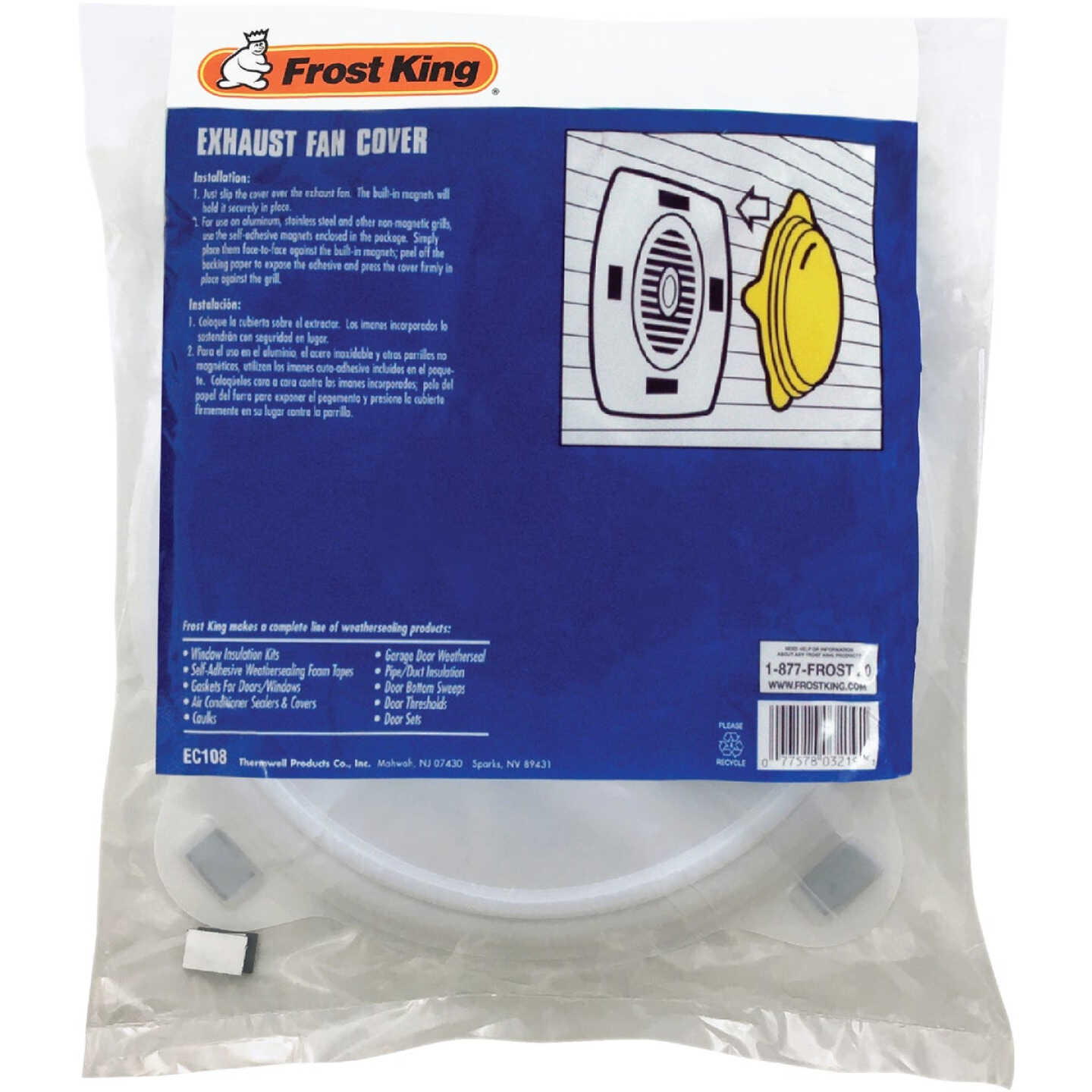 Frost King 10-1/4 In. Dia. White Plastic Exhaust Fan Cover Image 2
