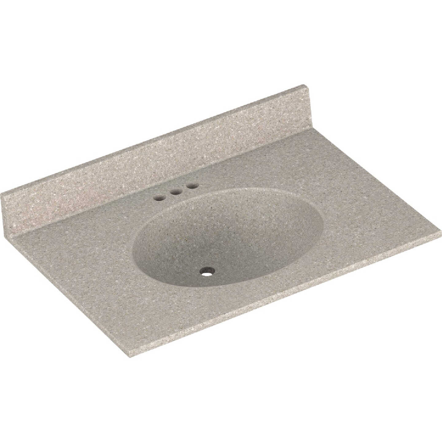 Bertch Oasis 31 In. x 22 In. Cast Polymer Starlight Vanity Top with Oval Bowl Image 1