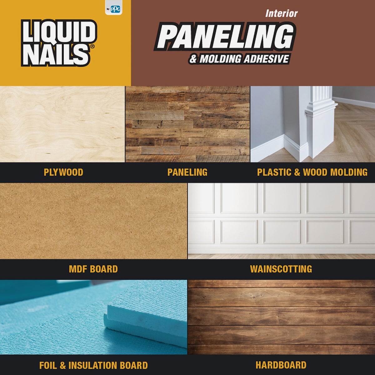 LIQUID NAILS 10 Oz. Paneling and Molding Adhesive Image 6