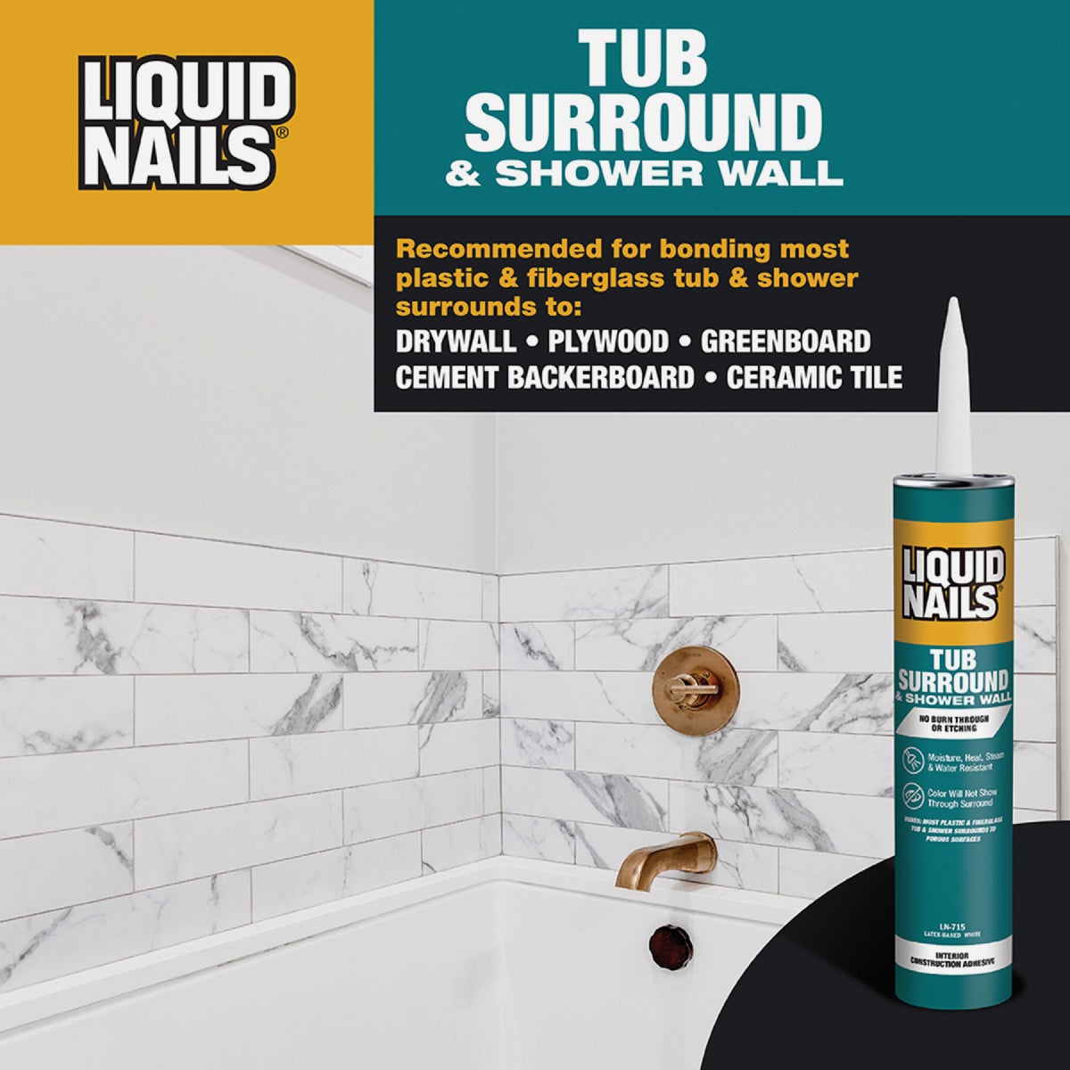 Liquid Nails VOC 10 Oz. Tub Surround & Shower Wall Adhesive Image 5