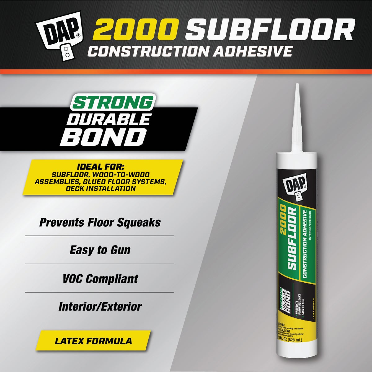 DAP 2000 28 Oz. Subfloor Construction Adhesive Image 2