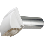 Dundas Jafine ProMax 4 In. White Plastic Dryer Vent Hood (Bulk) Image 1