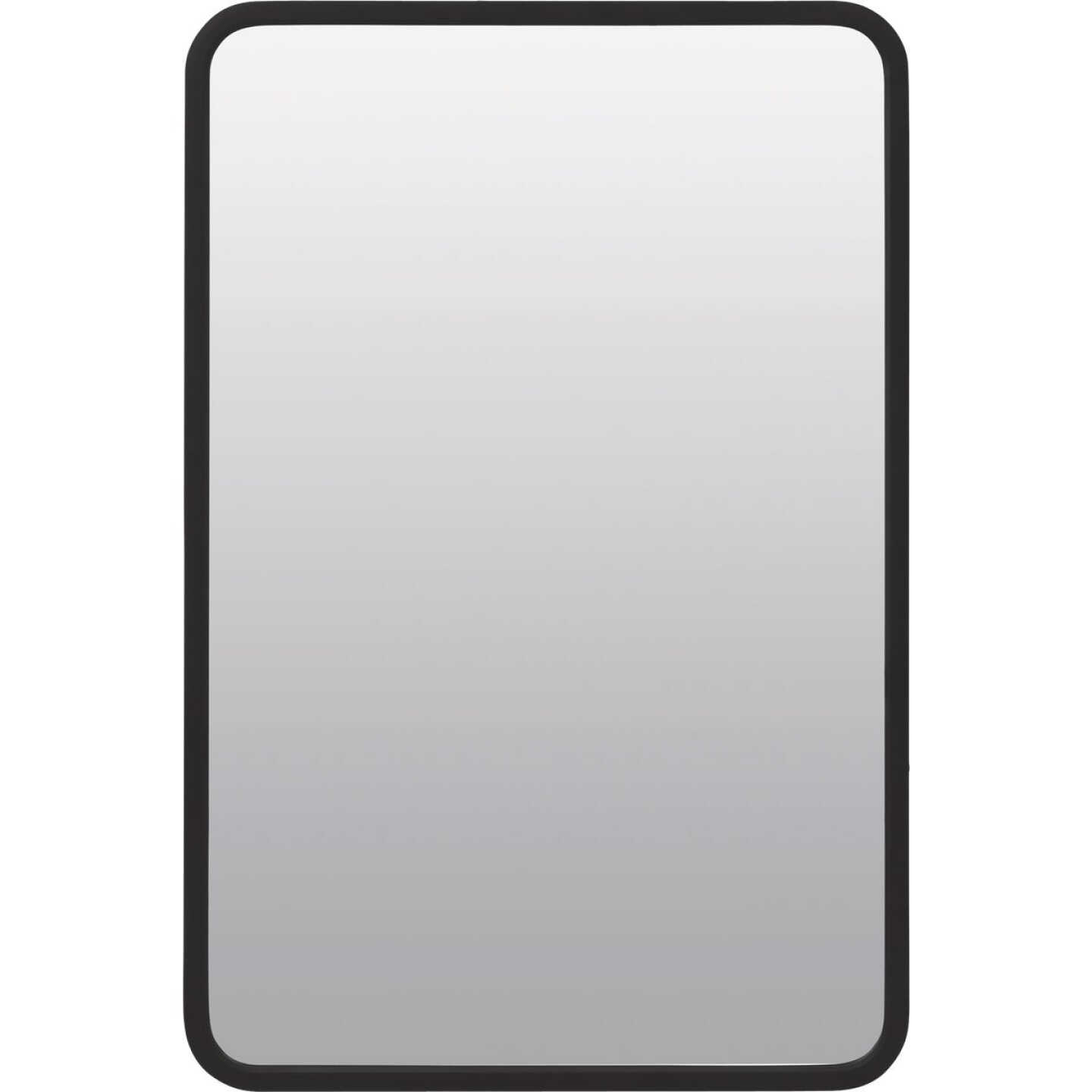 Zenna Home Designer Series Black 16 In. W x 24 In. H x 5 In. D Single Mirror Surface/Recess Mount Rectangle Medicine Cabinet Image 1