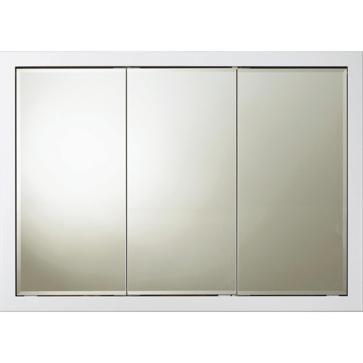 Bertch Osage White 46 In. W x 33 In. H x 4-1/4 In. D Tri-View Surface Mount Medicine Cabinet