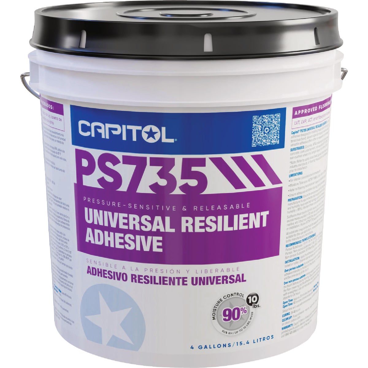 Capitol Universal Resilient Flooring Adhesive, 4 Gal.