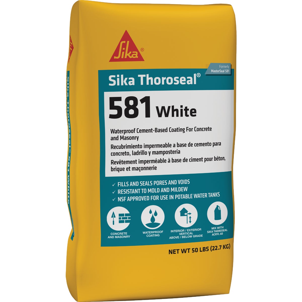 Sika Thoroseal 581 50 Lb. White Masonry Waterproofer