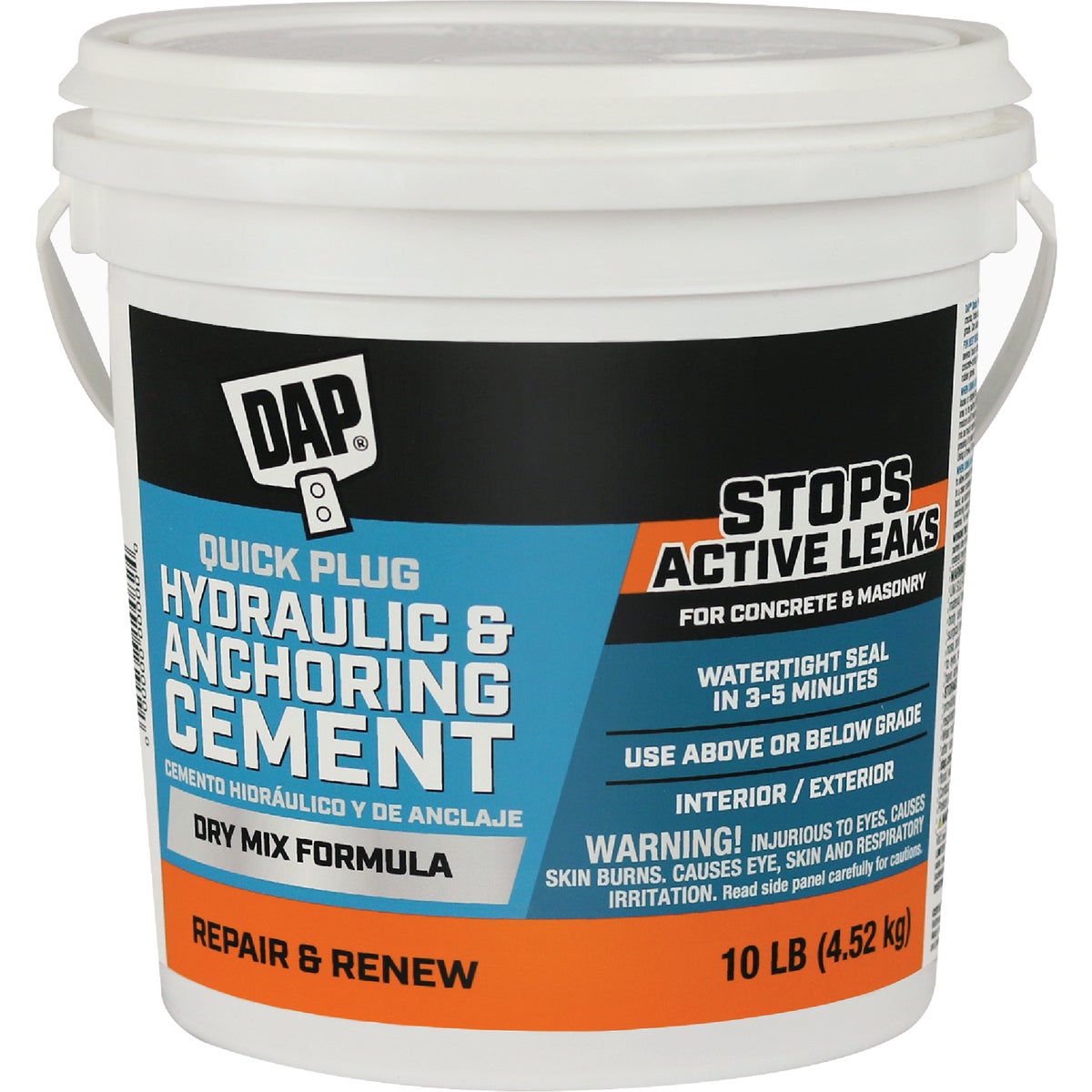 Dap 10 Lb. Quick Plug Hydraulic & Anchoring Cement, Gray
