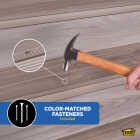 M-D Building Products 1-1/8 In. X 1-1/8 In. X 36 In. Pewter Aluminum Stair Edging with Screw Nails Image 7