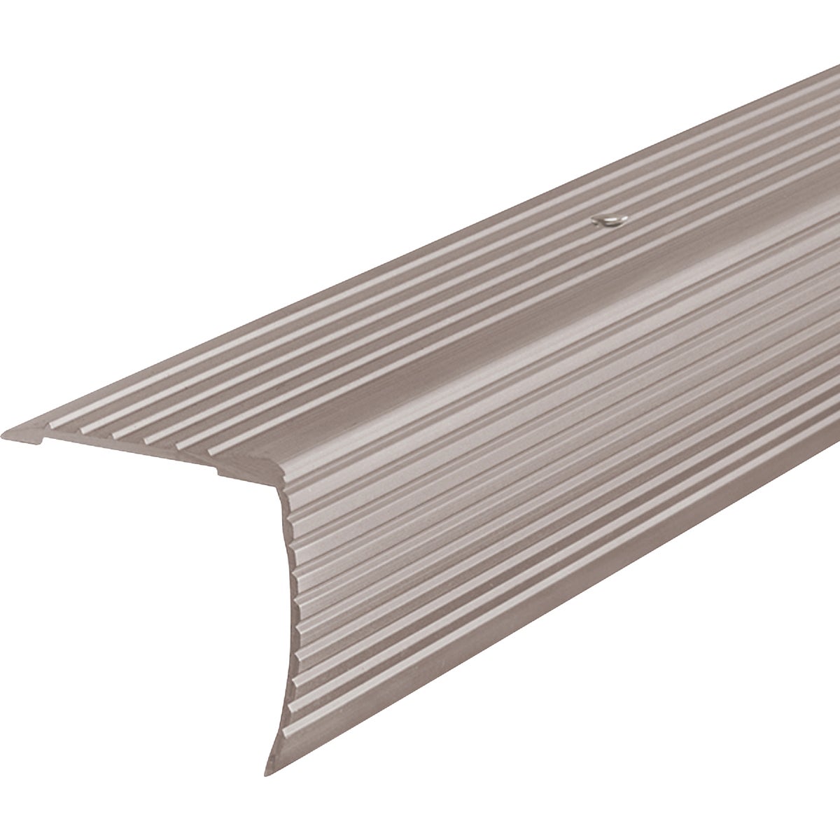 M-D Building Products 1-1/8 In. X 1-1/8 In. X 72 In. Pewter Aluminum Stair Edging with Screw Nails Image 5