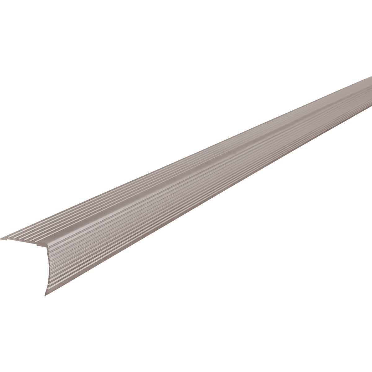 M-D Building Products 1-1/8 In. X 1-1/8 In. X 72 In. Pewter Aluminum Stair Edging with Screw Nails Image 4