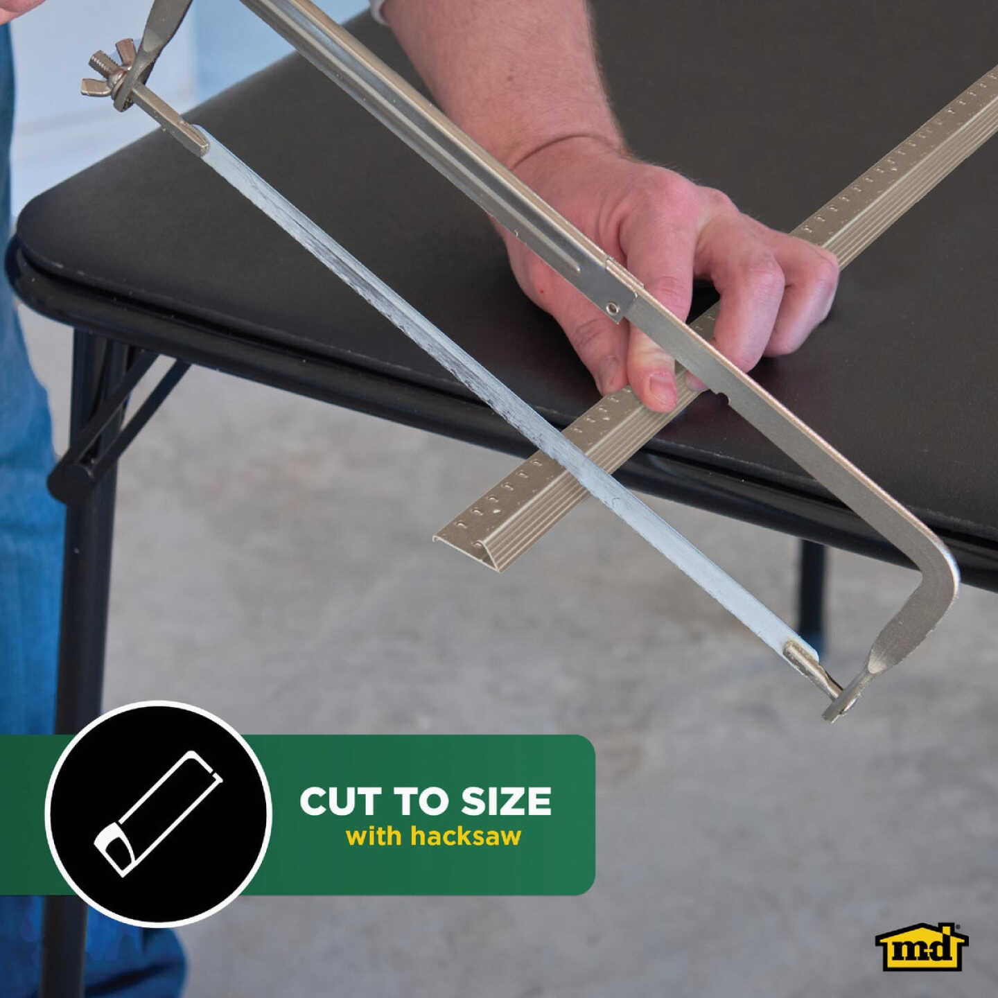 M-D Building Products Pewter 1-3/8 In. x 3 Ft. Aluminum Carpet Gripper Image 4