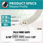 Frost King 9/16 In. x 10 Ft. White Wide Weatherseal Tape Image 3