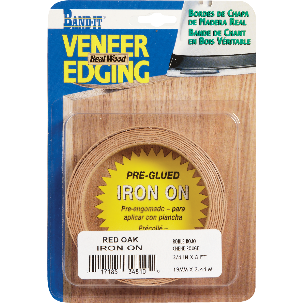 Cloverdale Band-It 2 In. x 8 Ft. Red Oak Wood Veneer Edging Image 2